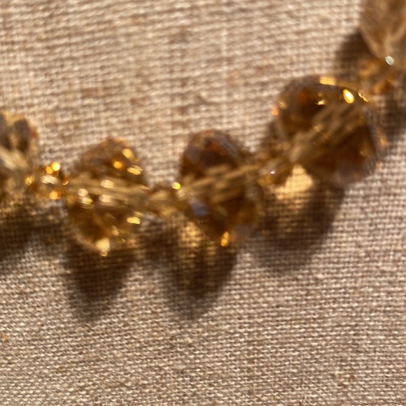 Golden Crystal Bead Necklace & Earrings - Picture 6 of 6